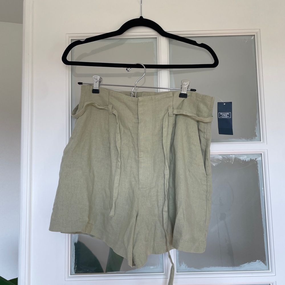 Mint green A & F Cotton Shorts